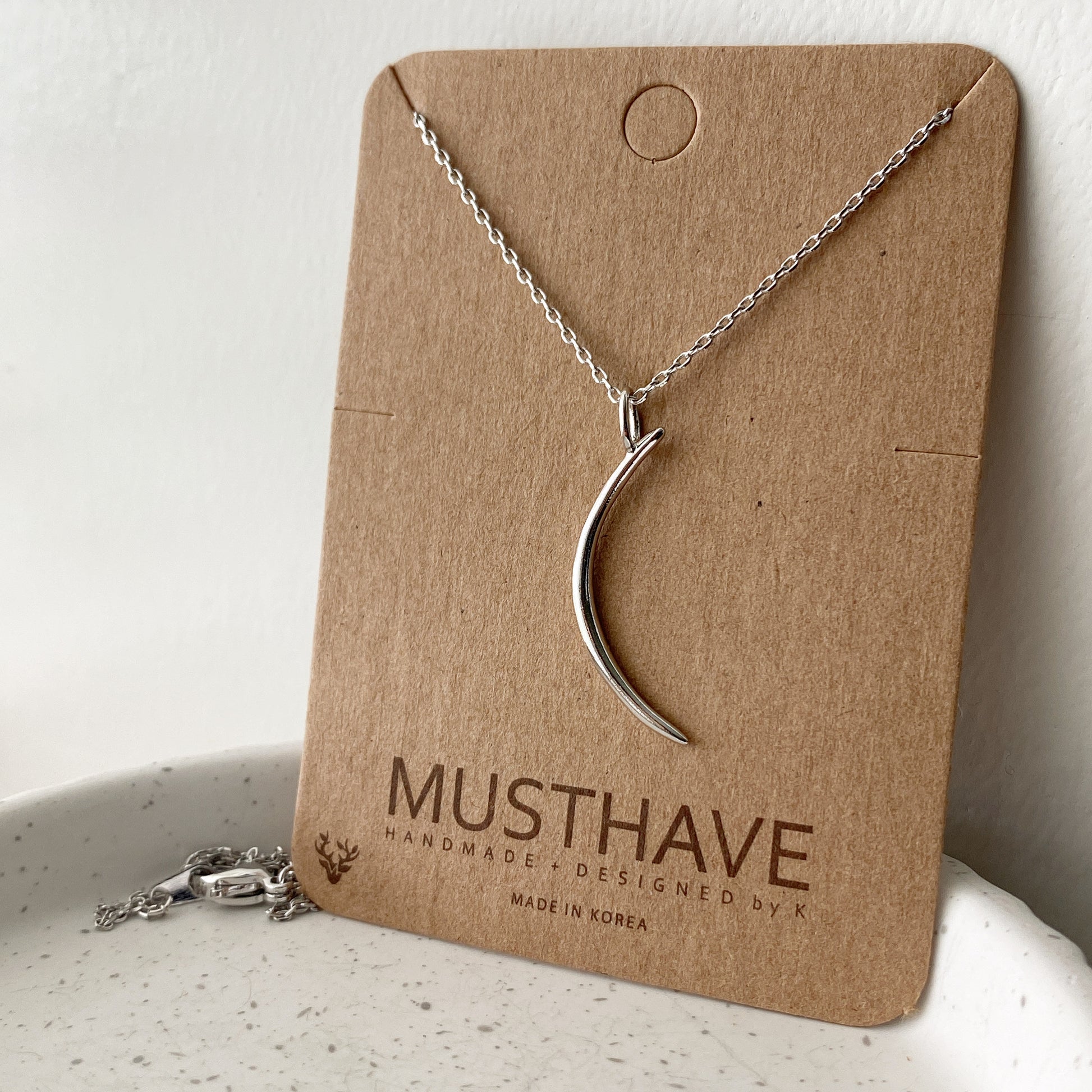 Waning Crescent Moon Necklace