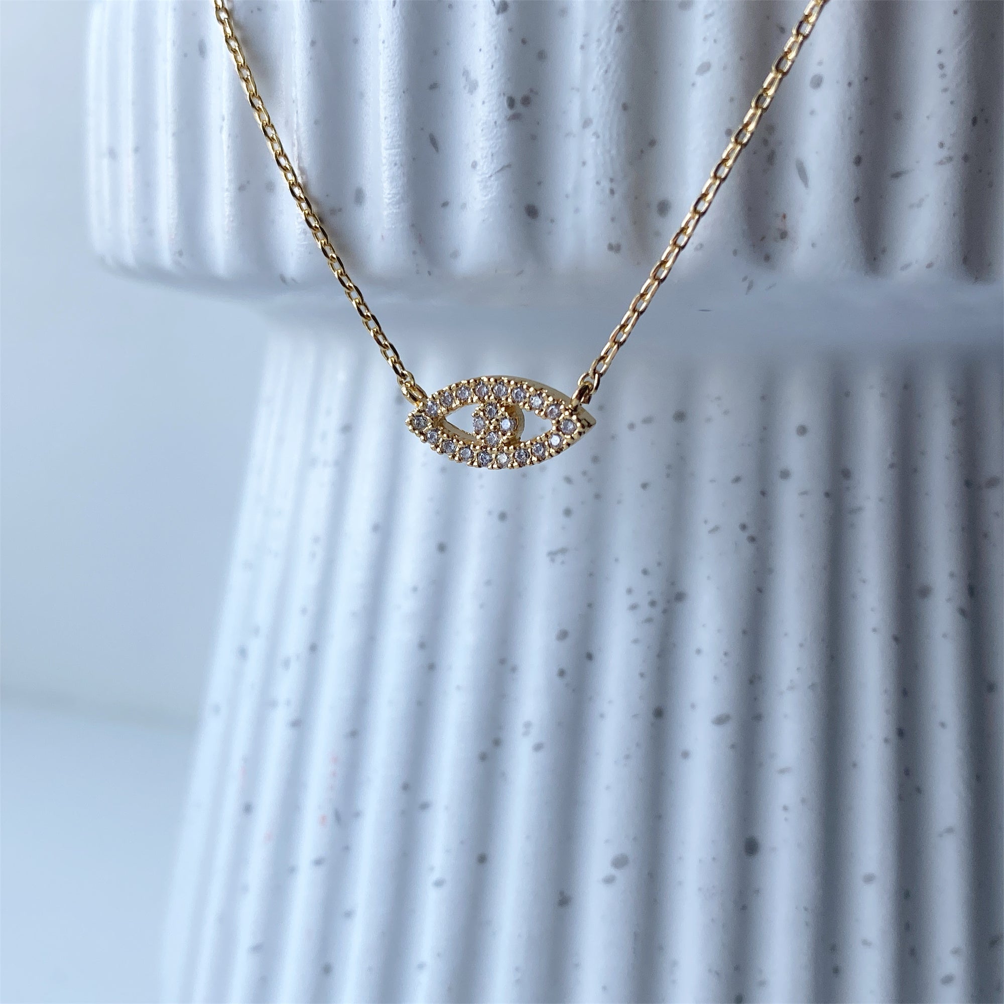 Pavé Evil Eye Necklace