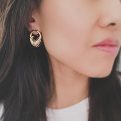 Fluted Round Earrings