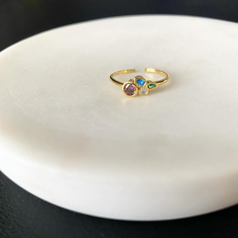 Multi Wildflowers Cluster Ring