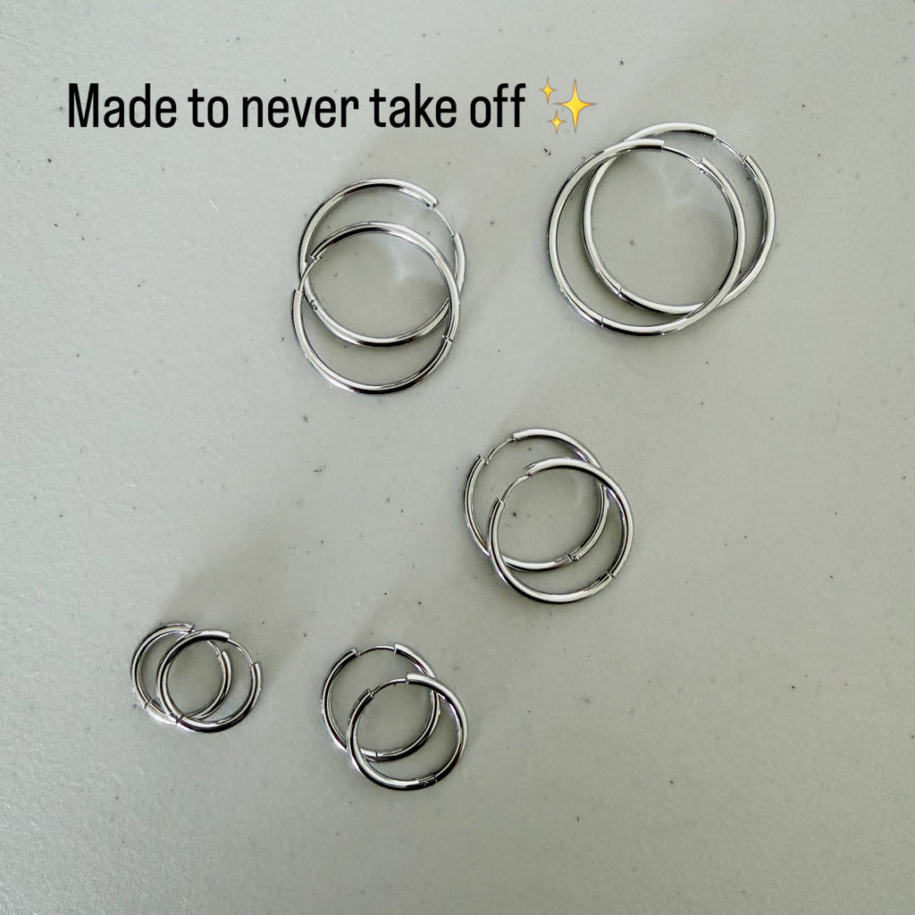 Everyday Hoop Earrings in Stainless Steel