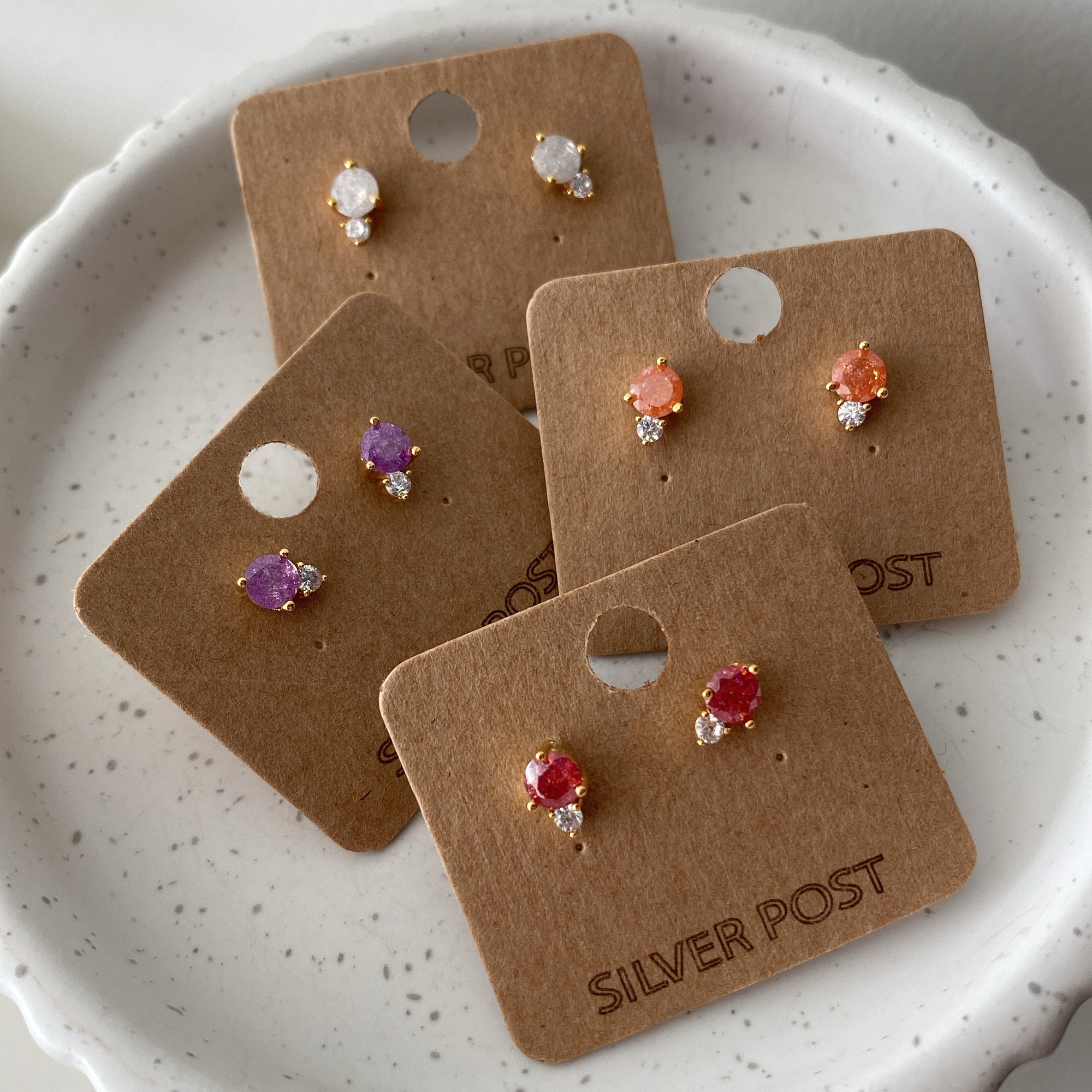 Zirconia (CZ): Bubble Earrings