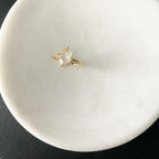 Hexagon (Cracked Cubic) Alabaster Ring