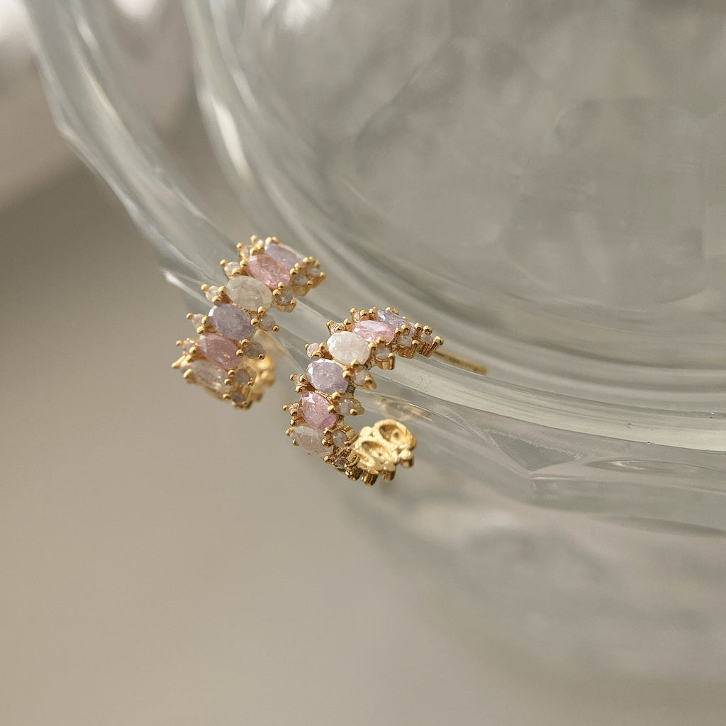 Blush Hoop Earrings