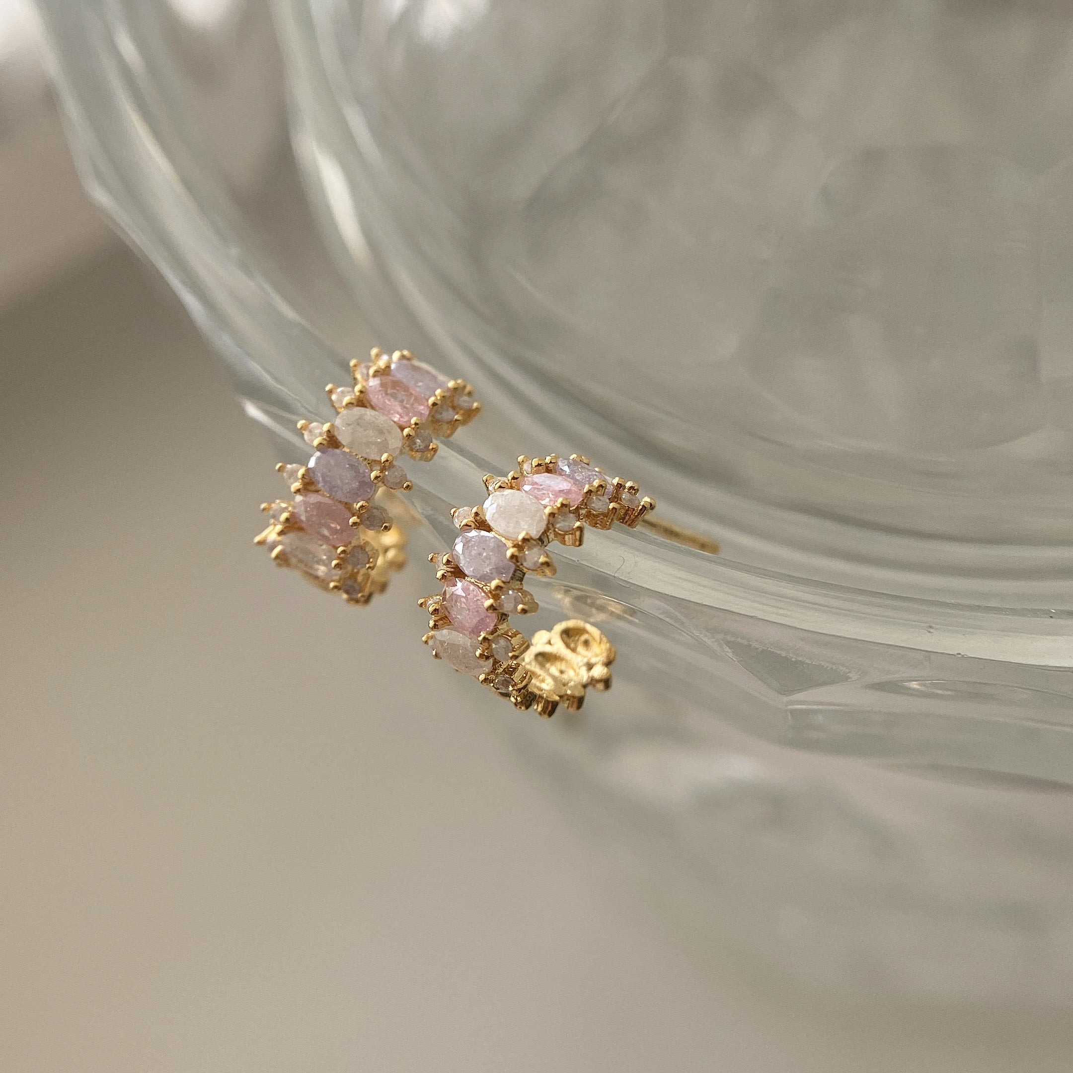 Blush Hoop Earrings