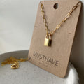 Padlock Paperclip Necklace