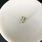 Teardrop (MOP) Minty Ring