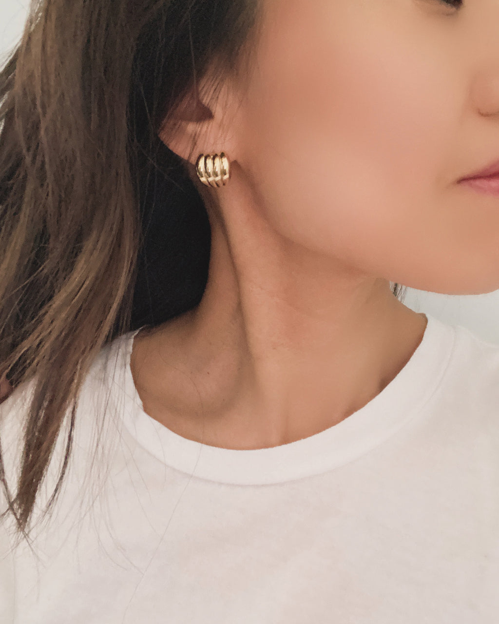 Fluted Shrimp Hera Earrings