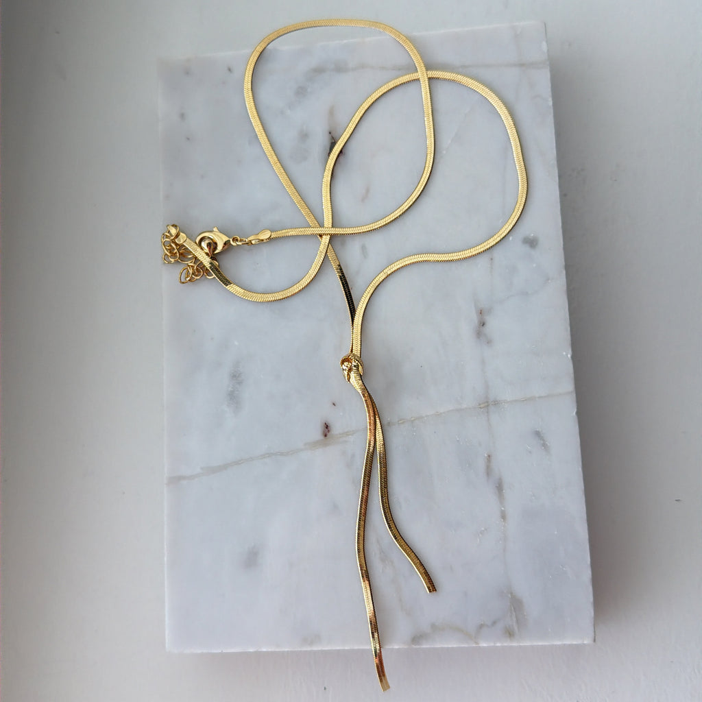 Herringbone Knot Necklace