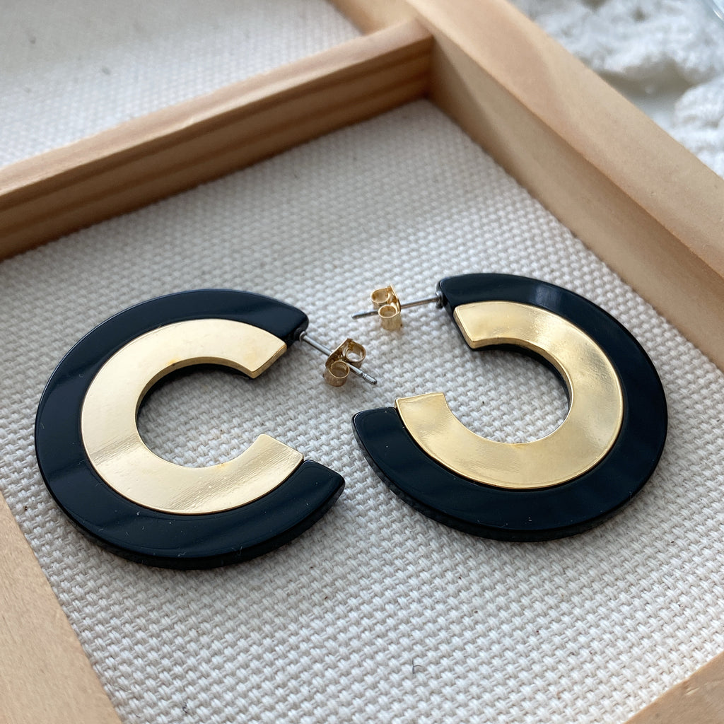 Resin Hoop Earrings