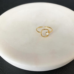 Opal Levitate Circle Ring