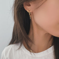 Croissant Teeny Hoop Earrings