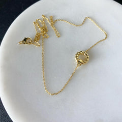 Braided Interlink Rings Necklace