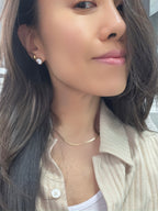 Cubic Zirconia Swaddle Stud Earrings 10mm