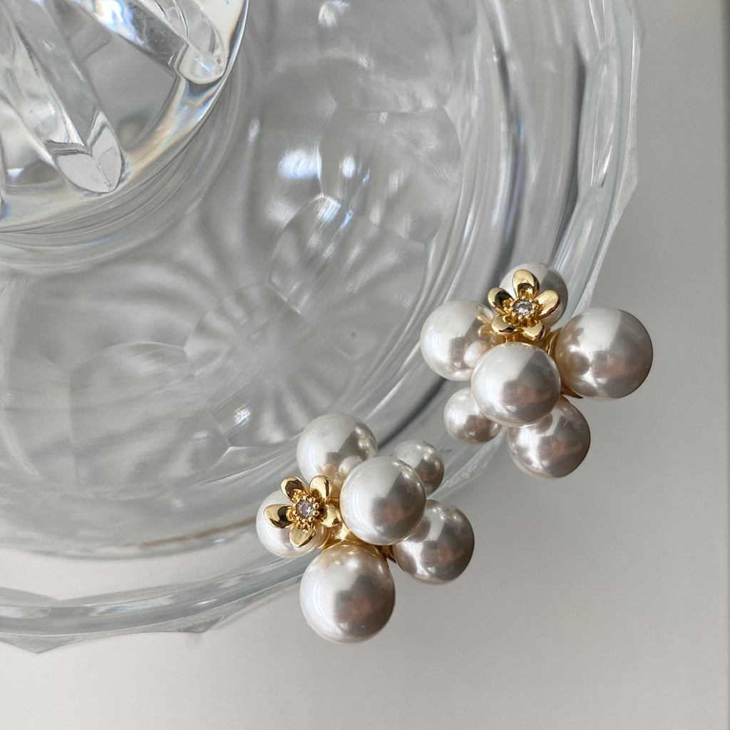 Pearl Cluster Earrings