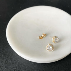 Mirror Mirror Pearl Triangle Earrings