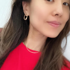 Open Oval Droplet Earrings