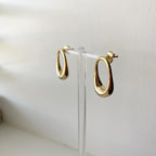 Open Oval Droplet Earrings