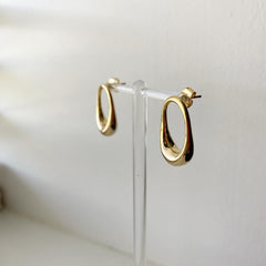Open Oval Droplet Earrings