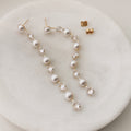 Pearl Linear Drop (Freshwater Pearl) Earrings