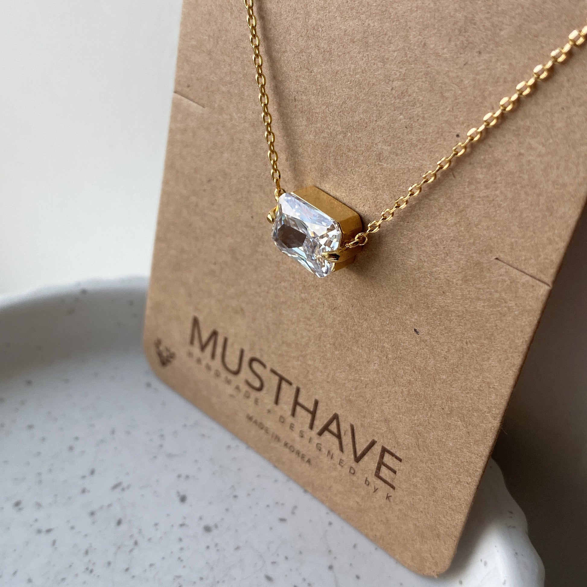 Emerald Cut Necklace