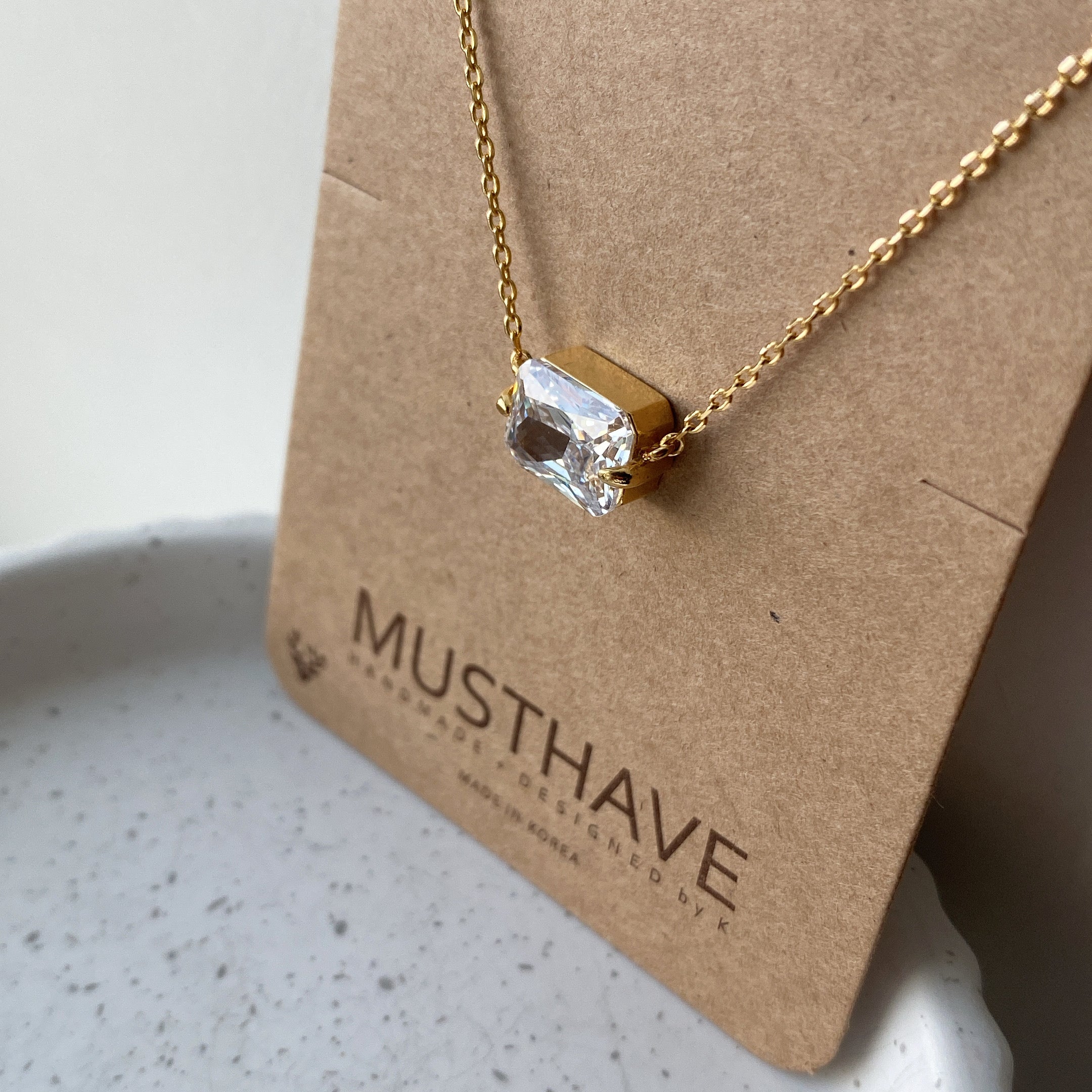 Emerald Cut Necklace