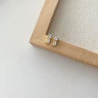 Circle and Oval CZ Earrings