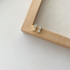 Circle and Oval CZ Earrings