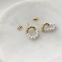 Half and Half (Freshwater Pearl) Earrings