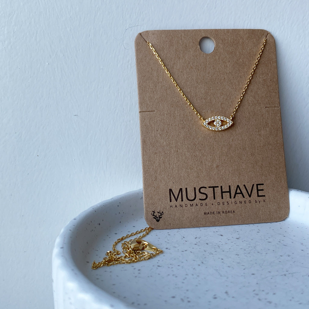 Pavé Evil Eye Necklace