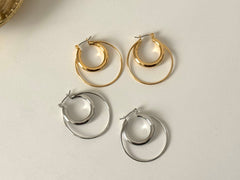 Double Loop Hoop Earrings