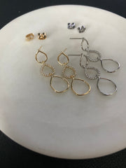 Triple Droplet Earrings