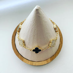 Clover Leaf Pavé Mix Bracelet