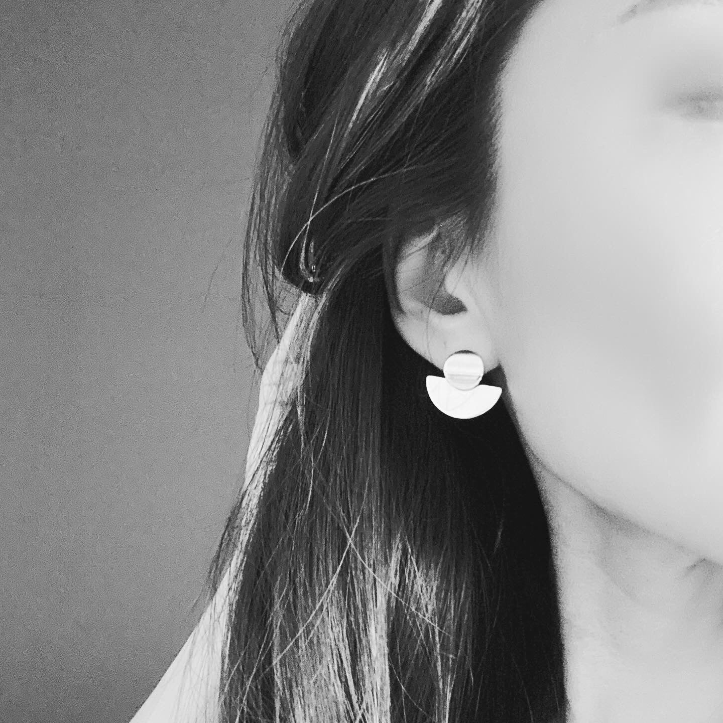 Geometric Half Moon Earrings