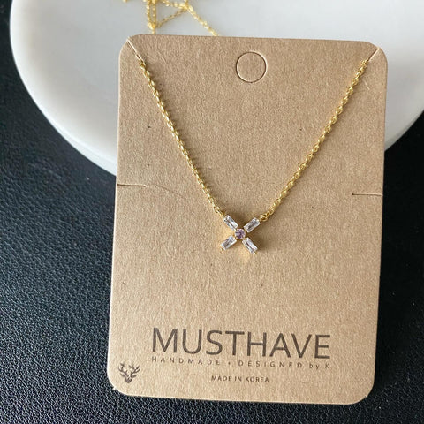 Pavé X Necklace