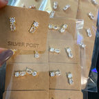 Circle and Oval CZ Earrings