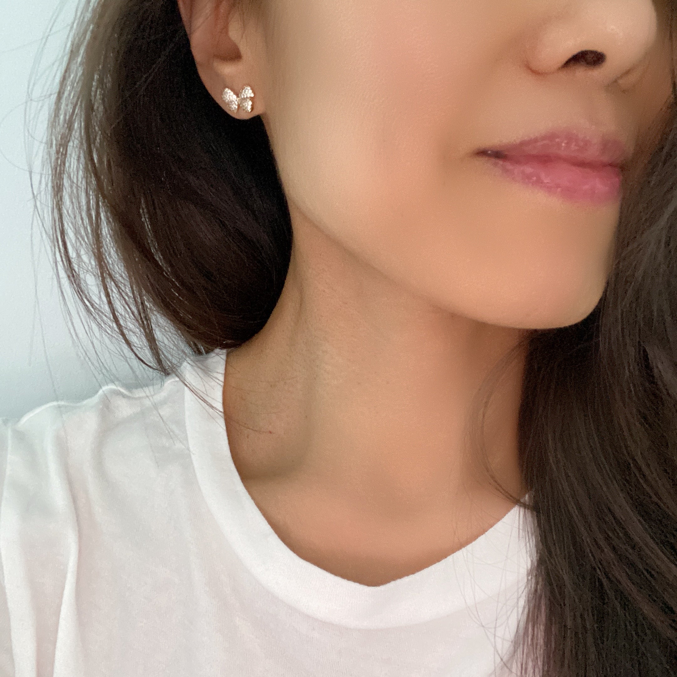 Pavé Poofy Bow Earrings