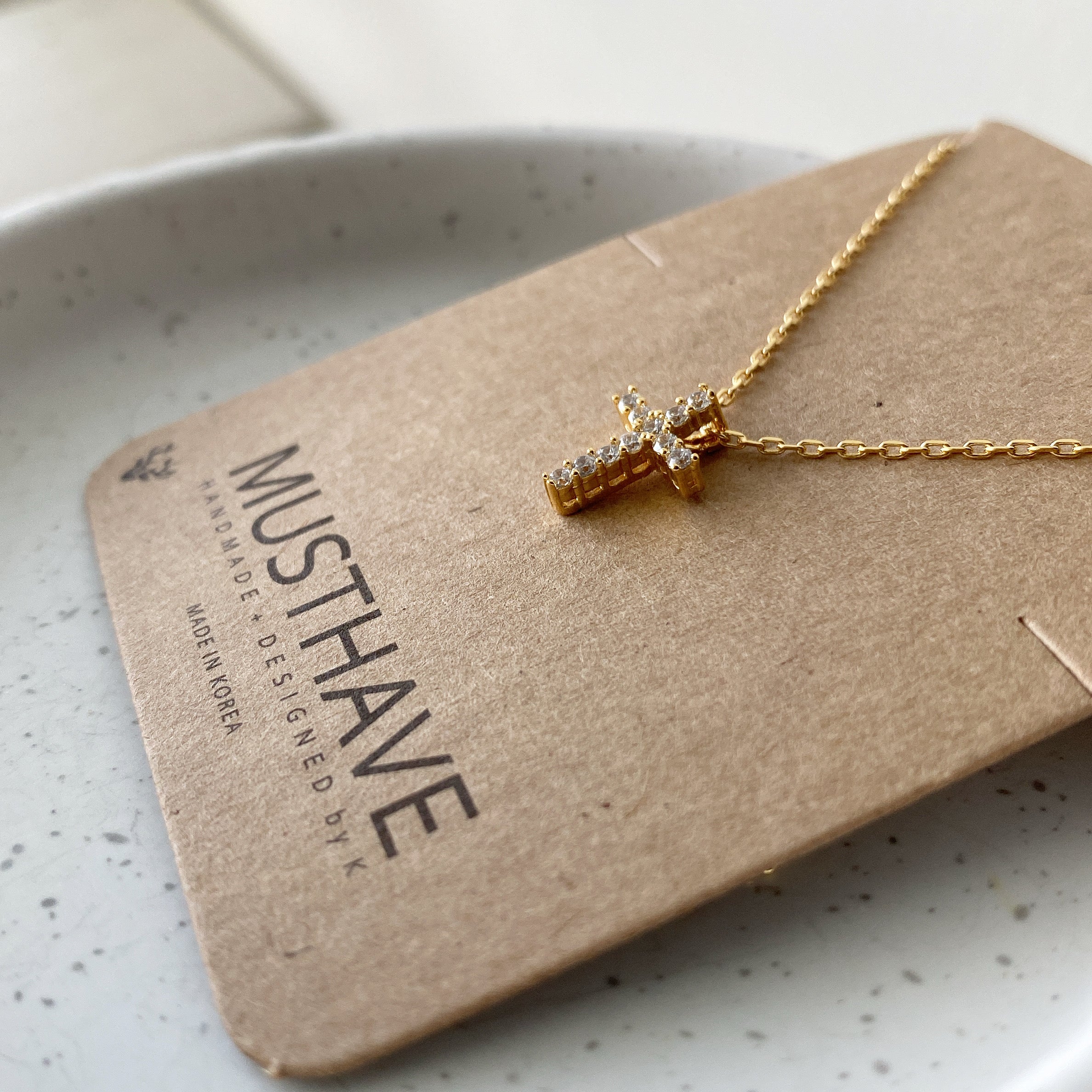 Pavé Cross Necklace