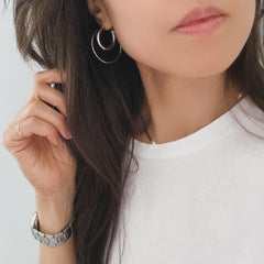 Double Loop Hoop Earrings