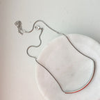Curved Tube Bar Necklace