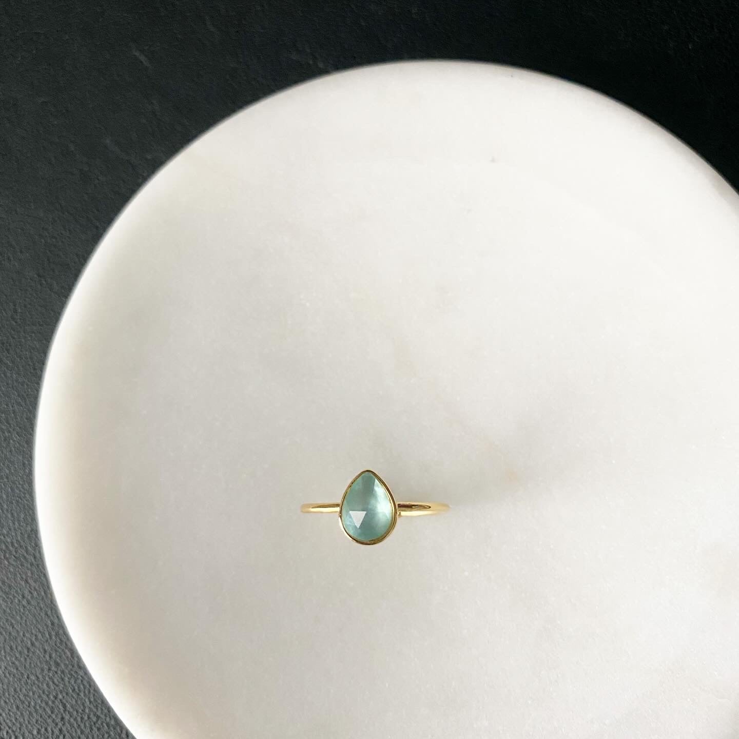 Teardrop (MOP) Minty Ring