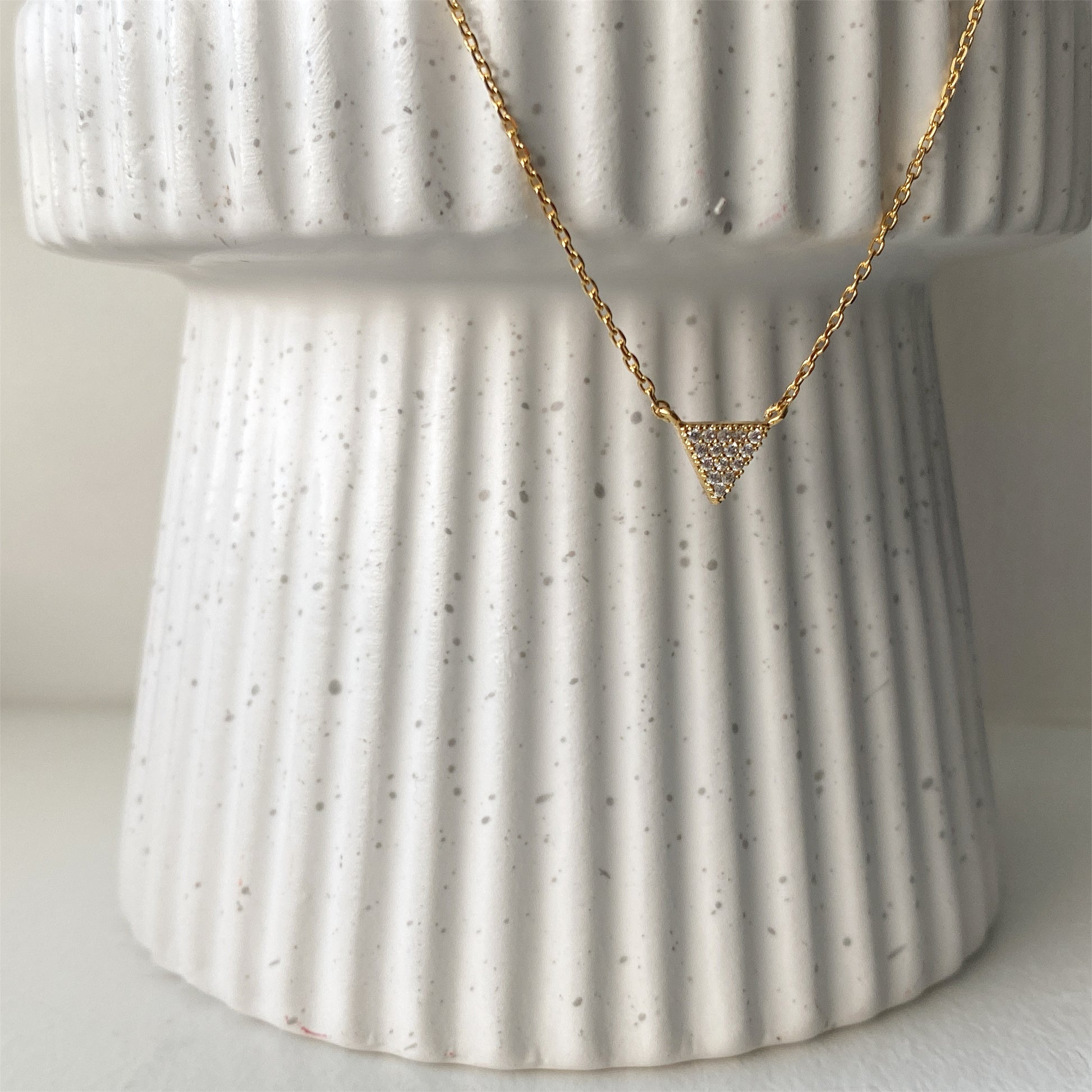 Pavé Triangle Necklace