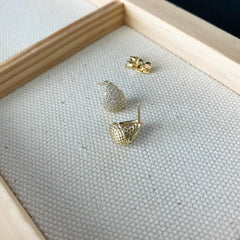 Pavé Mini Teardrop Earrings