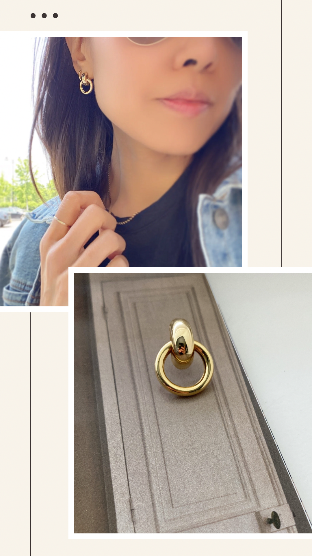 Solo Ring Door Knocker Earrings