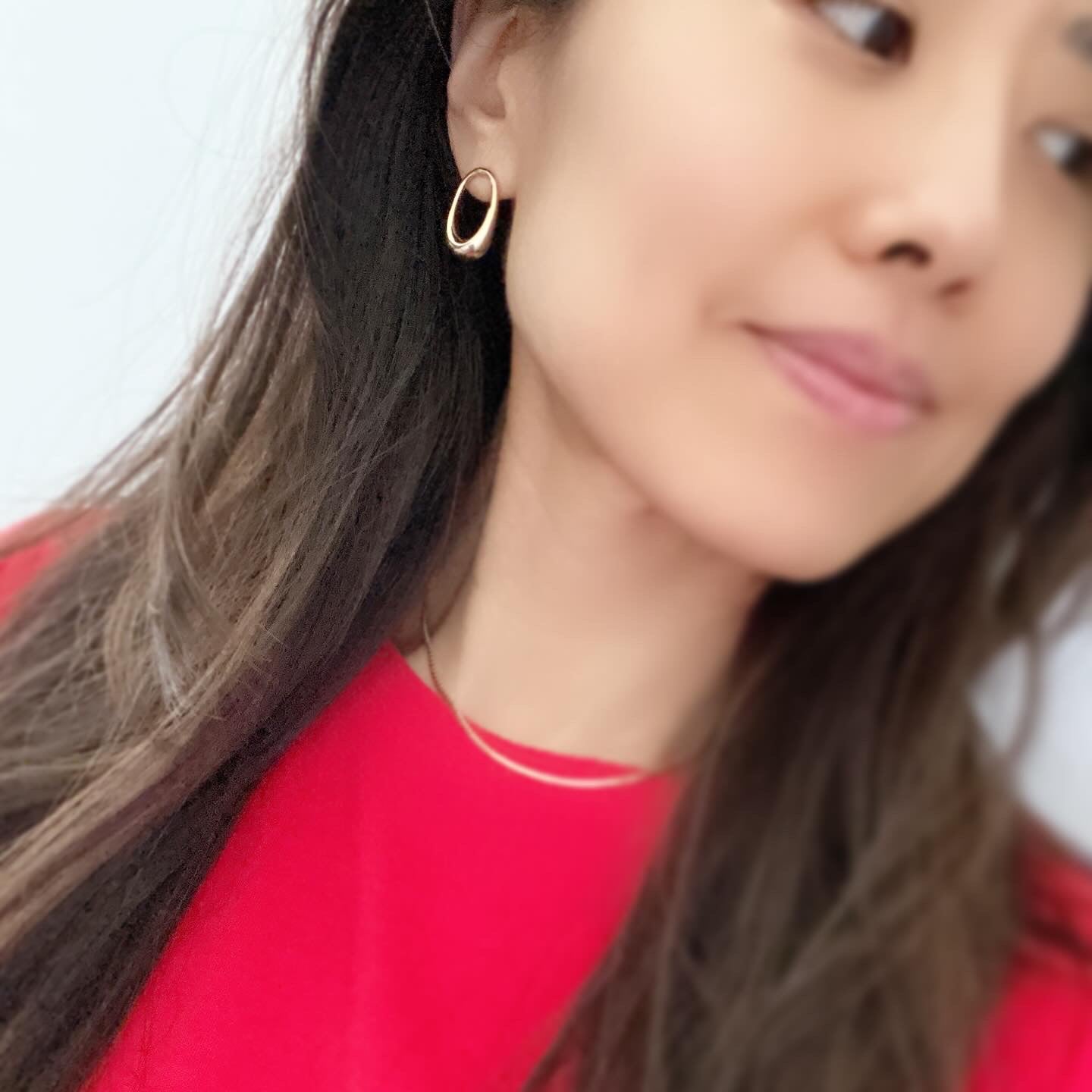 Open Oval Droplet Earrings