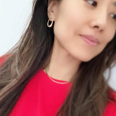 Open Oval Droplet Earrings