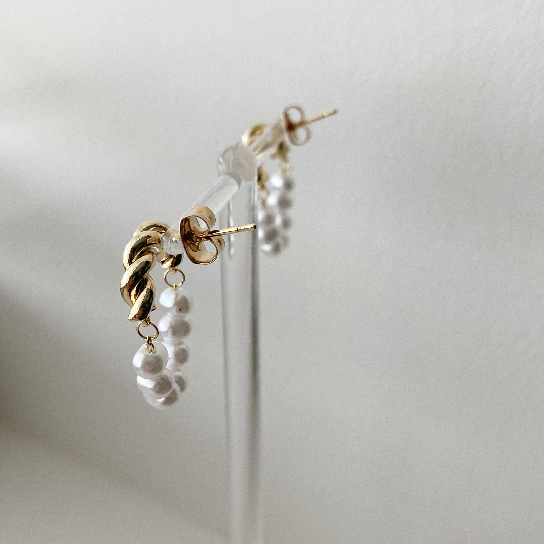 Half and Half (Freshwater Pearl) Earrings