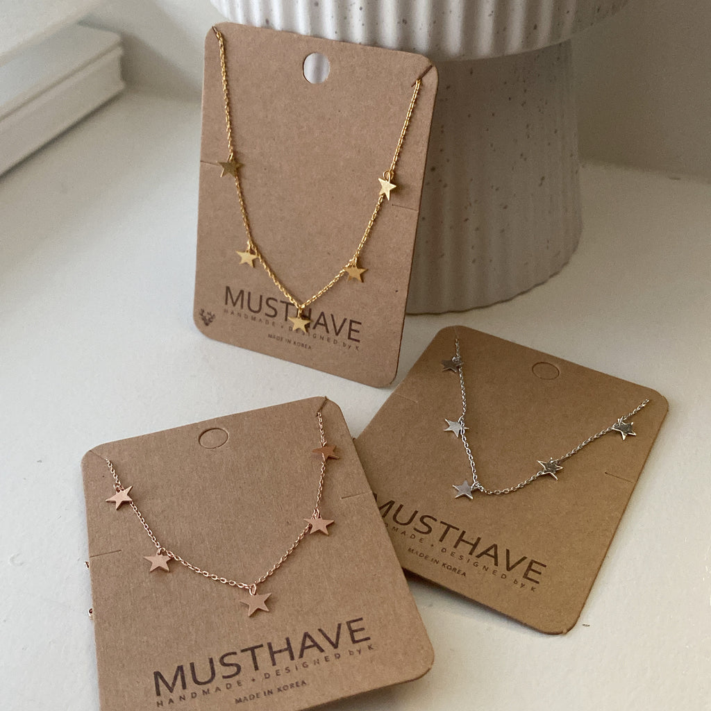 Mini Stars Dangle Necklace