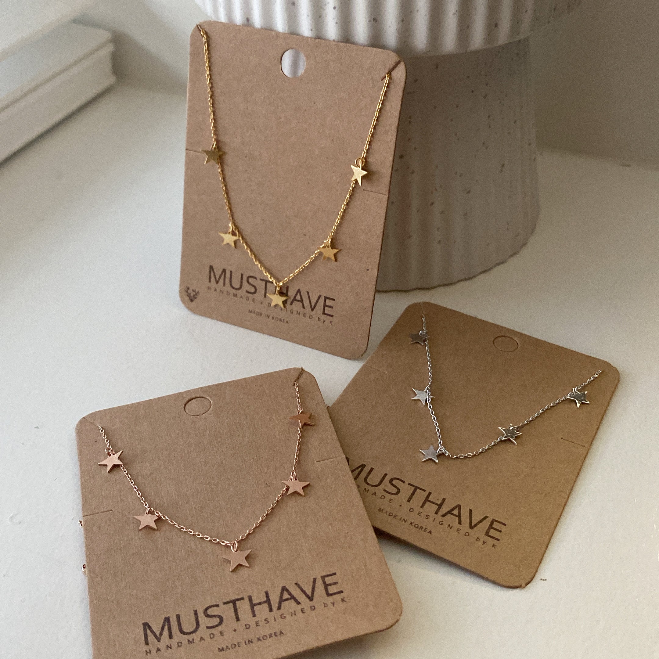 Mini Stars Dangle Necklace