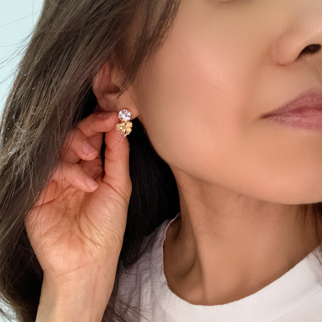 Golden Flower Earrings